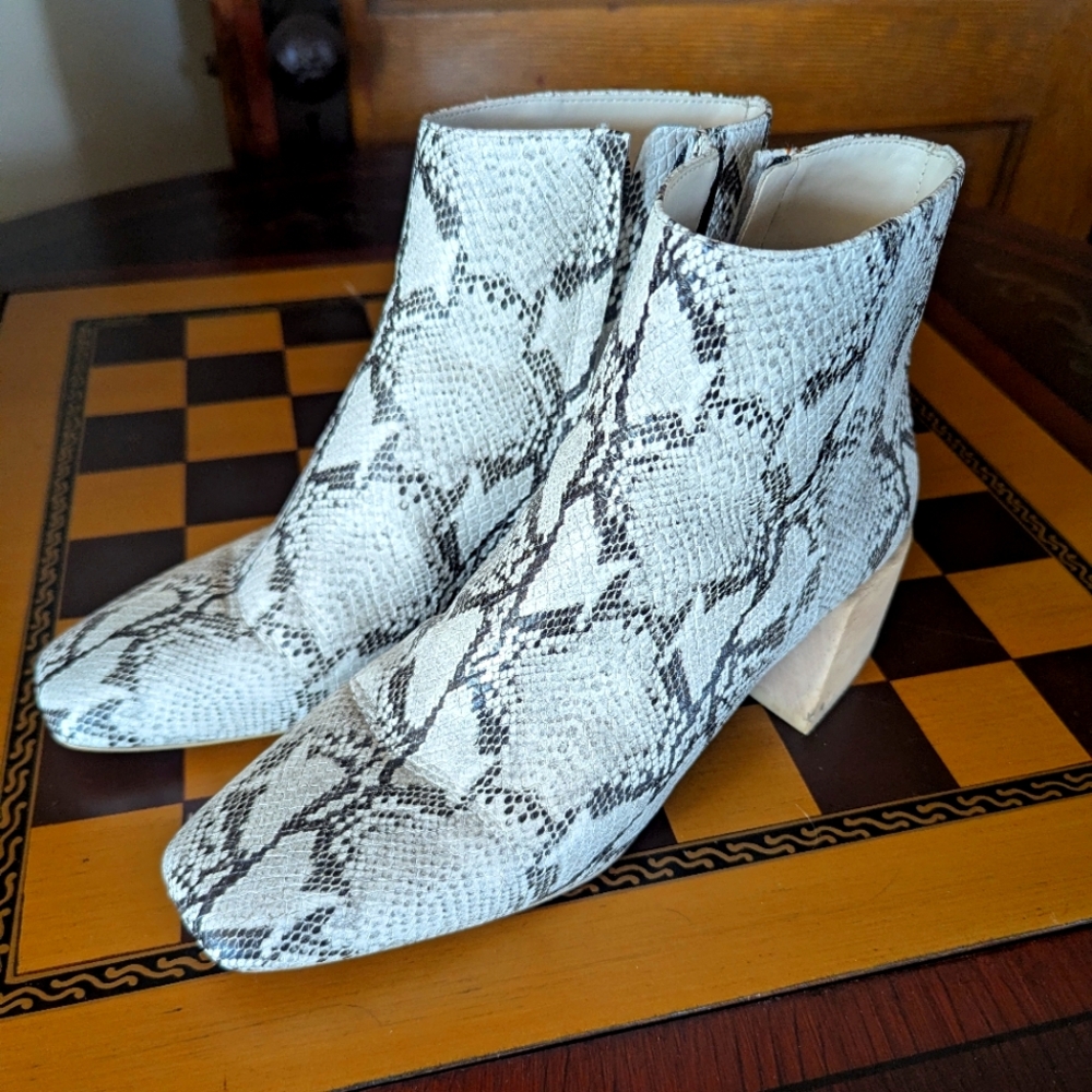 Vince Camuto Snakeskin Booties